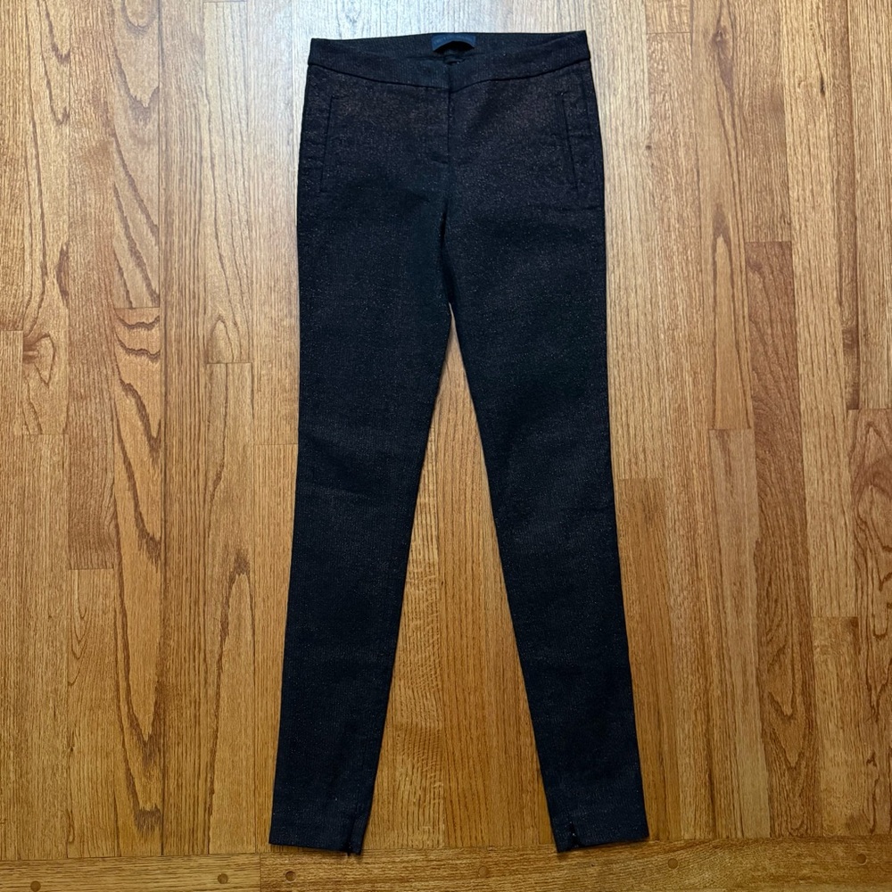 Tru Trussardi metallic skinny pants sir 40